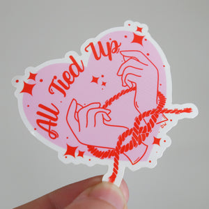 "All Tied Up" Sticker